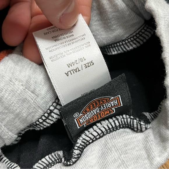 Official Harley Davidson Shirt Short Set 18/24 Months So Cute - Picture 4 of 9